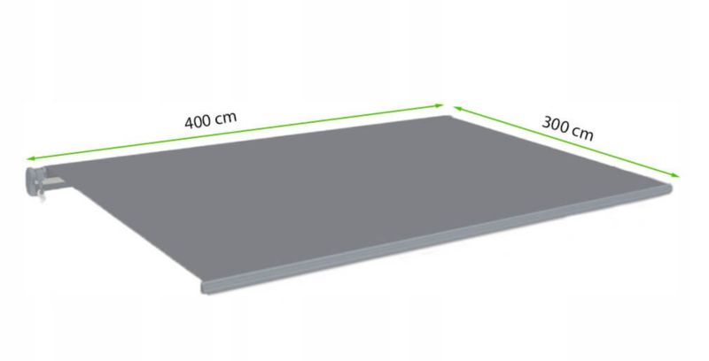 Markiza Balkonowa Gutroof Przyścienna 400x300cm Premium Tarasowa Czarna Regulowana 1 szt