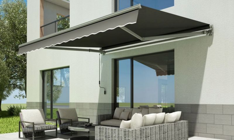 Markiza Balkonowa Gutroof Tarasowa Przyścienna Classic 400x300cm Regulowana Szara 1 szt
