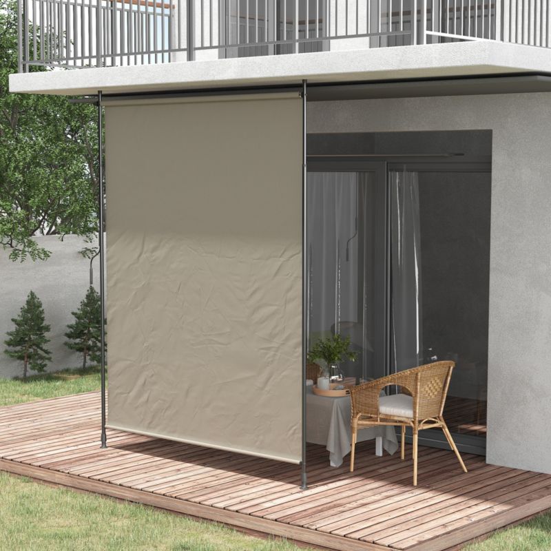 Markiza boczna Artdesign montaż bez wiercienia rozporowa balkon taras pionowa  2 x 2,15-3,05 wysokość  beżowa 1 szt.