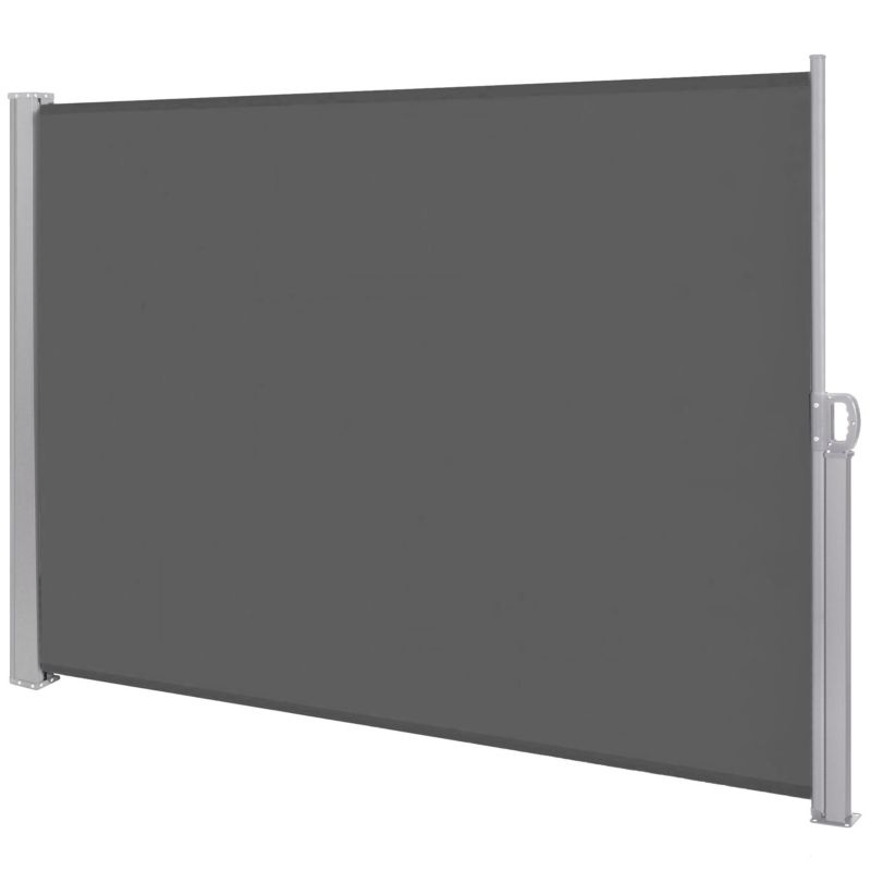 Markiza boczna tarasowa Springos 300x160 cm roleta na balkon przesuwana osłona grafitowa 1 szt.