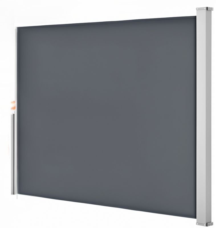 GoGarden Stahovací boční markýza s funkcí Roll Back Šedá 300x200 Cm - 1 ks.