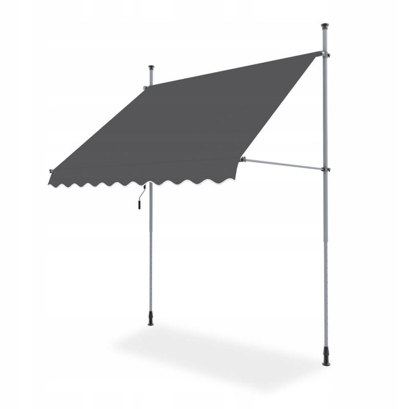Markiza Rozporowa Focus Garden Balkonowa Easy Tarasowa Regulowana 250x130 Cm Szary 1 szt
