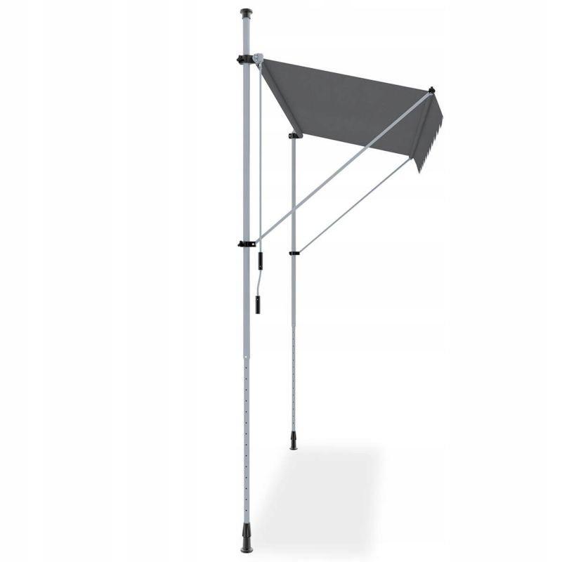 Markiza Rozporowa Focus Garden Balkonowa Easy Tarasowa Regulowana 250x130 Cm Szary 1 szt