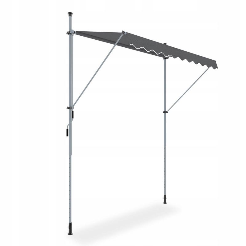 Markiza Rozporowa Focus Garden Balkonowa Easy Tarasowa Regulowana 250x130 Cm Szary 1 szt