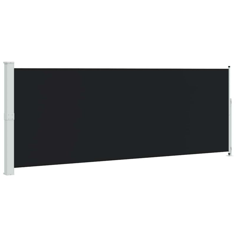Markiza vidaXL boczna zwijana czarna stalowa 180 x 500 cm 1 szt.