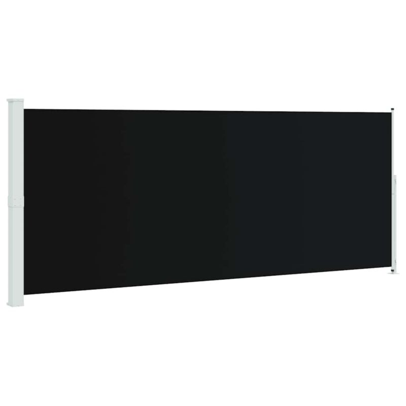 Markiza vidaXL boczna zwijana czarna stalowa 200 x 500 cm 1 szt.