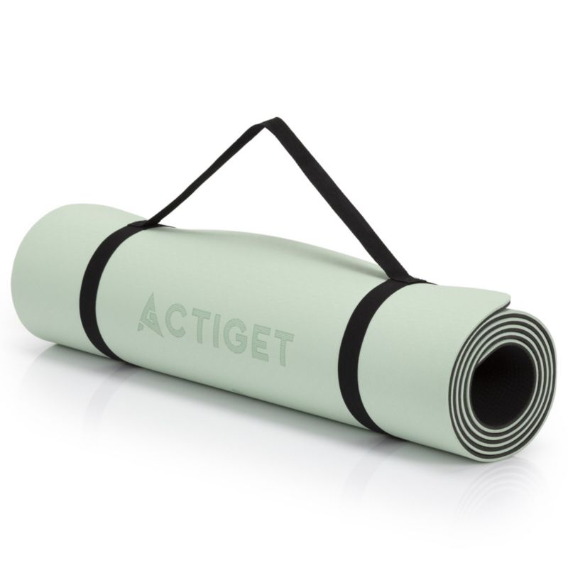 Mata Actiget do jogi, ćwiczeń fitness antypoślizgowa 183x61 cm materac do pilates, miętowy 1 szt.
