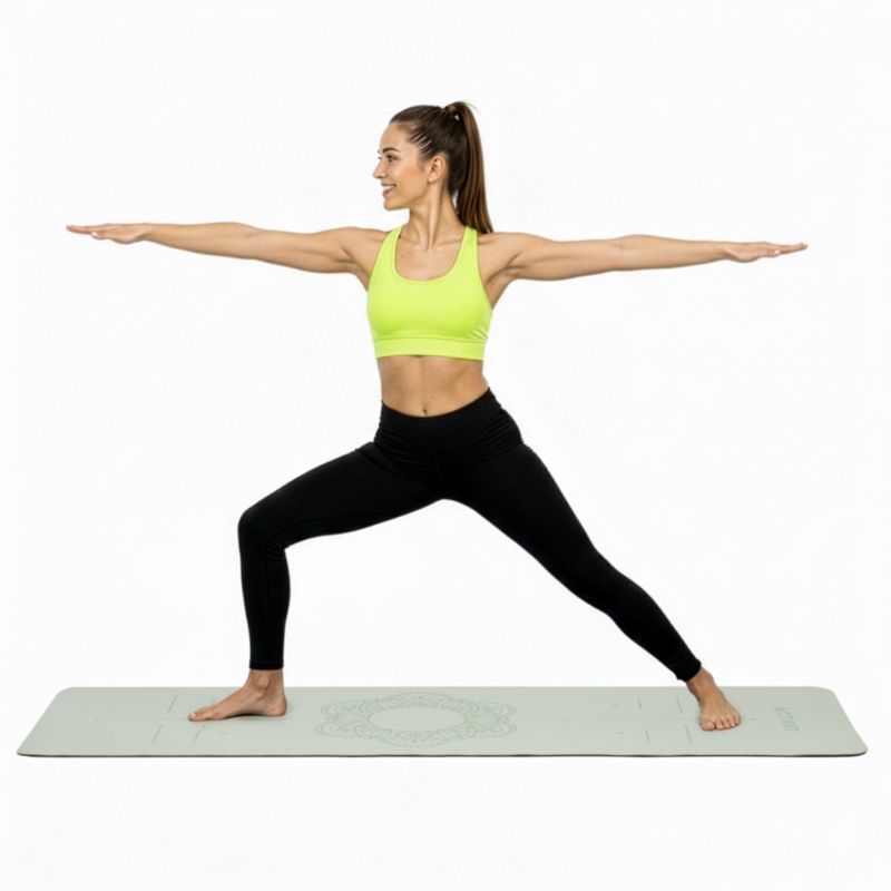 Mata Actiget do jogi, ćwiczeń fitness antypoślizgowa 183x61 cm materac do pilates, miętowy 1 szt.