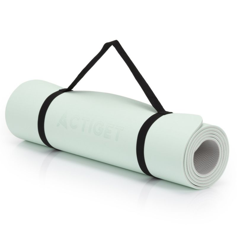 Mata Actiget do jogi, ćwiczeń fitness antypoślizgowa 183x61 cm materac do pilates, miętowy 1 szt.