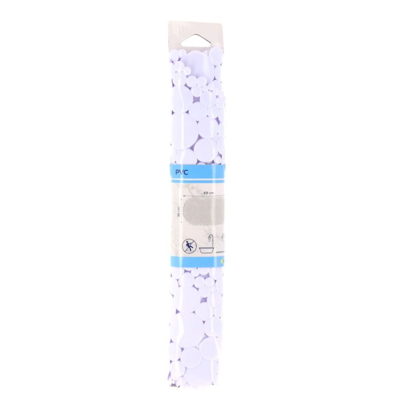 Mata antypoślizgowa Bubbles TENDANCE biała do wanny 69x36 cm 1 szt.