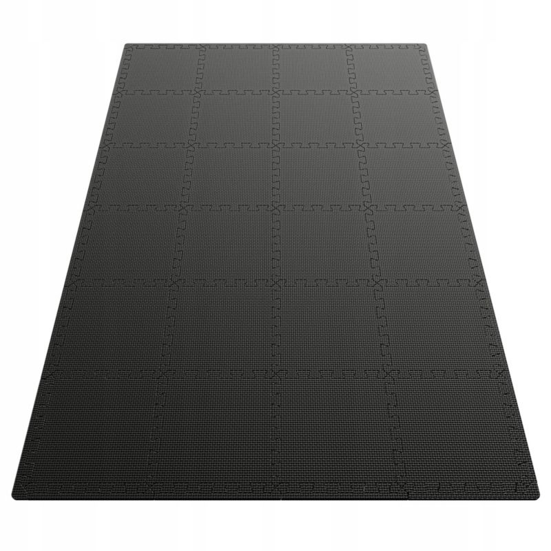 Mata Artdesign 24 puzzle możliwość dopasowania do potrzeb i pomieszczenia pod sprzęt do ćwiczeń 171 cm x 115,5 cm czarny 1 kpl.