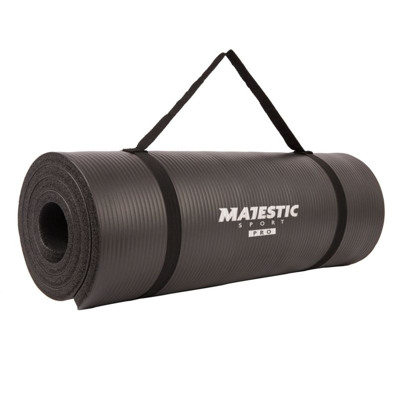 Mata do ćwiczeń Majestic Sport NBR ESTERA 183x61x1,5 cm czarna 1 szt.