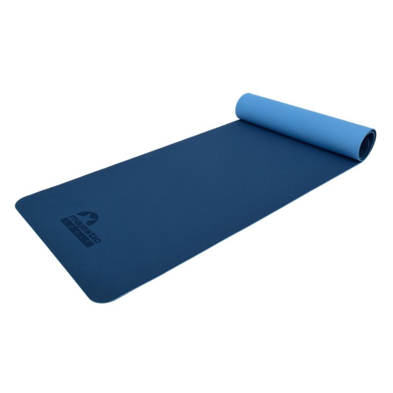 Mata do ćwiczeń Majestic Sport YOGA 183x61x0,6 cm niebieska 1 szt.