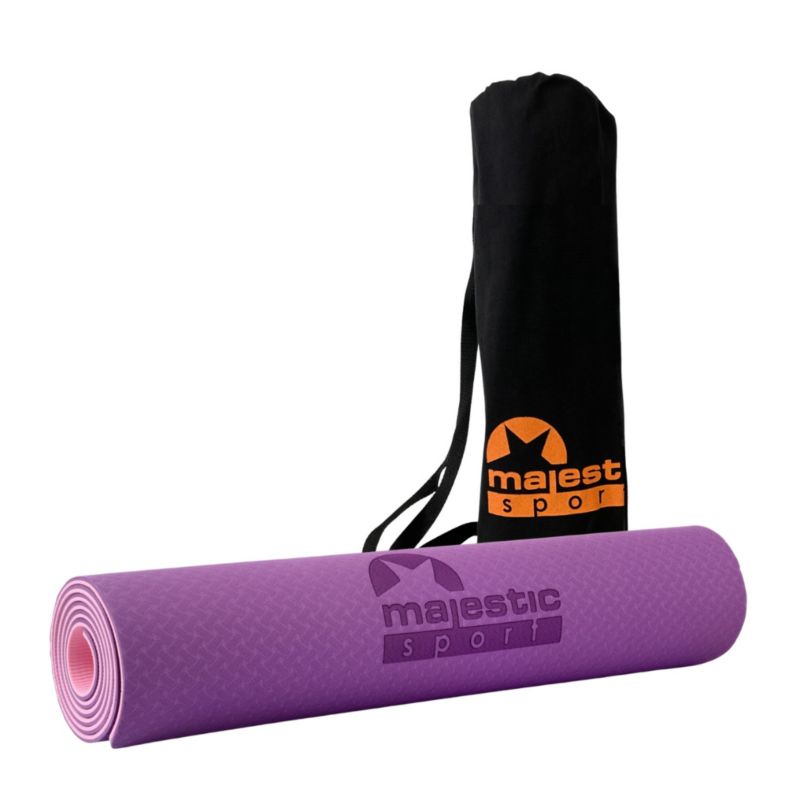 Mata do ćwiczeń Majestic Sport YOGA 183x61x0,6 cm różowa 1 szt.