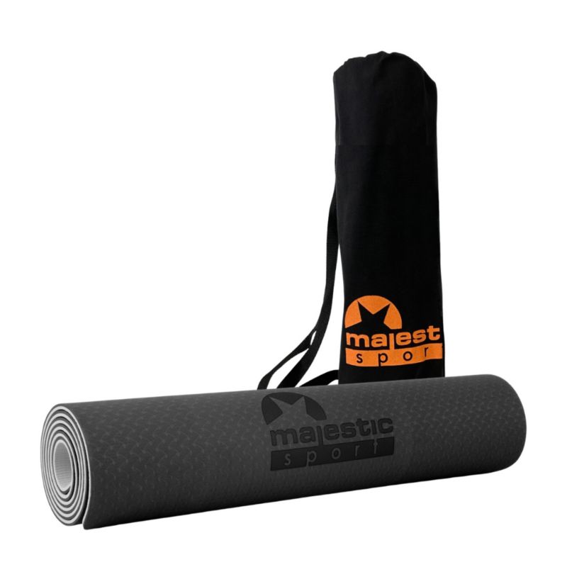 Mata do ćwiczeń Majestic Sport YOGA 183x61x0,6 cm szara 1 szt.