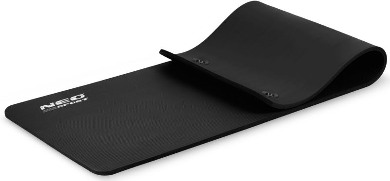 Mata do ćwiczeń Neo-sport 192200 183x60x1,5cm antypoślizgowa czarna  1szt.
