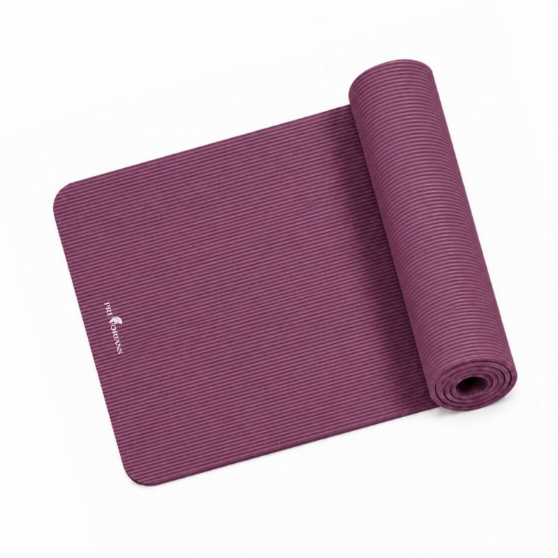 Mata do ćwiczeń Pretorians gruba gimnastyczna NBR 183x61x1,5 cm fitness do jogi i pilatesu bordowa 1 szt.