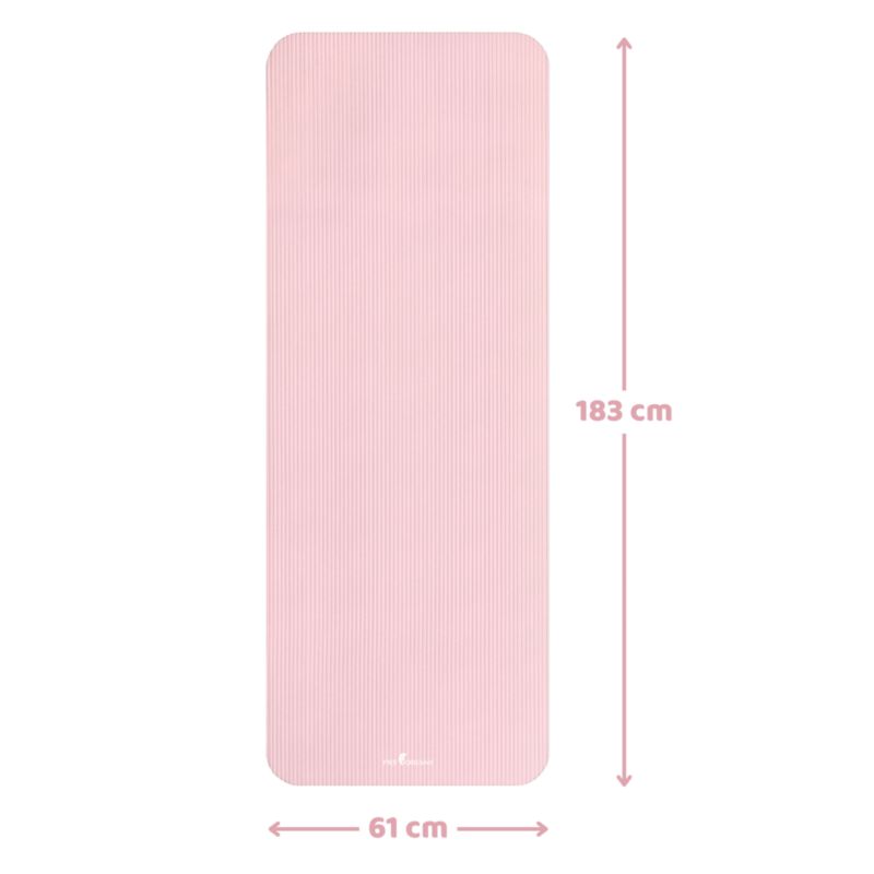 Mata do ćwiczeń Pretorians gruba gimnastyczna NBR 183x61x1,5 cm fitness do jogi i pilatesu różowa 1 szt.