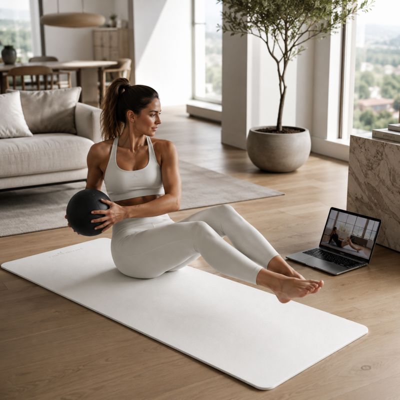 Mata do ćwiczeń TPE Pretorians do jogi, pilatesu, fitnessu gimnastyczna 0,6 cm beżowa 1 szt.