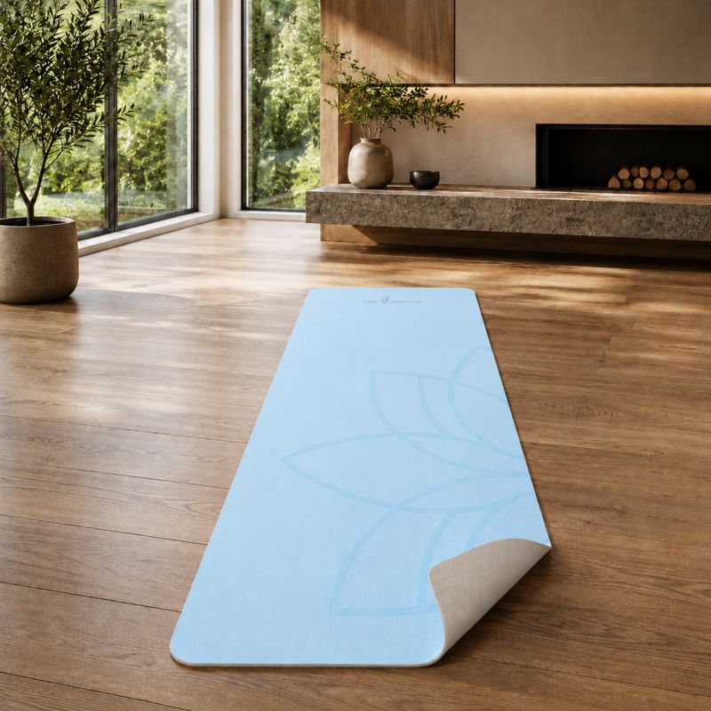 Mata do ćwiczeń TPE Pretorians gimnastyczna do jogi, pilatesu, fitnessu antypoślizgowa gruba 1 cm niebieska 1 szt.