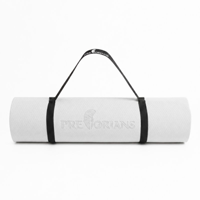 Mata do ćwiczeń TPE Pretorians gimnastyczna do jogi, pilatesu, fitnessu antypoślizgowa gruba 1 cm szara 1 szt.