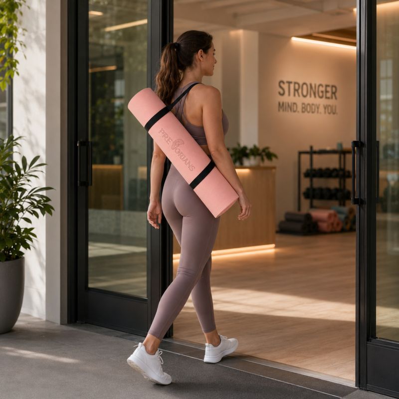 Mata do ćwiczeń TPE Pretorians gimnastyczna do jogi, pilatesu, fitnessu gruba 1 cm brzoskwiniowa 1 szt.