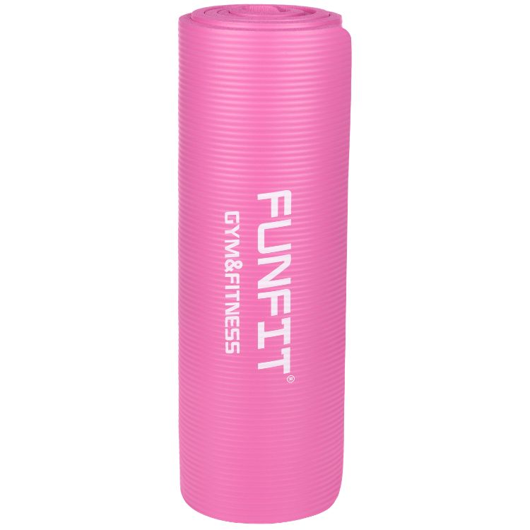 Mata FUNFIT GYM&FITNESS do jogi ćwiczeń fitness 183x61 cm materac do pilates, różowy 1 szt.