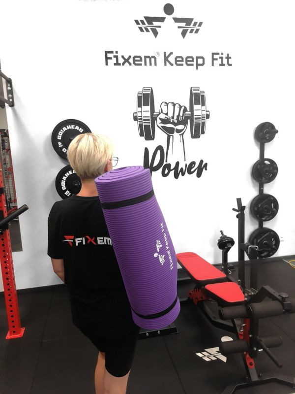 Mata gimnastyczna treningowa do ćwiczeń jogi fitness gruba 1,5cm 190x63cm Fixem 1szt