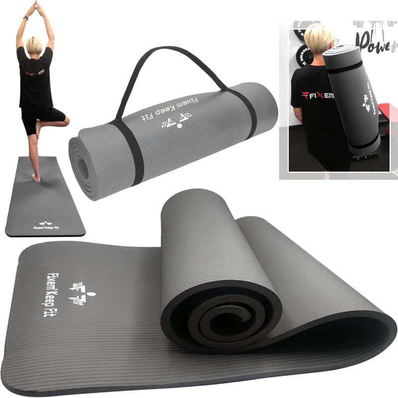 Mata gimnastyczna treningowa do ćwiczeń jogi fitness gruba Fixem 1szt