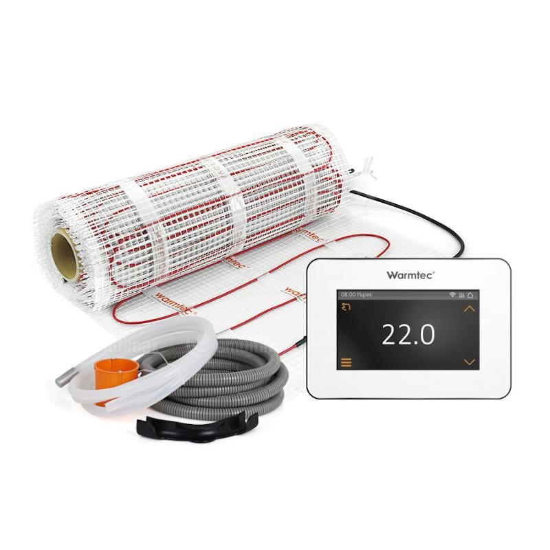Mata grzewcza grzejna pod płytki Warmtec 14m² 170W/m² Wi-Fi zestaw biały regulator DS2-140/XTS 1 szt.
