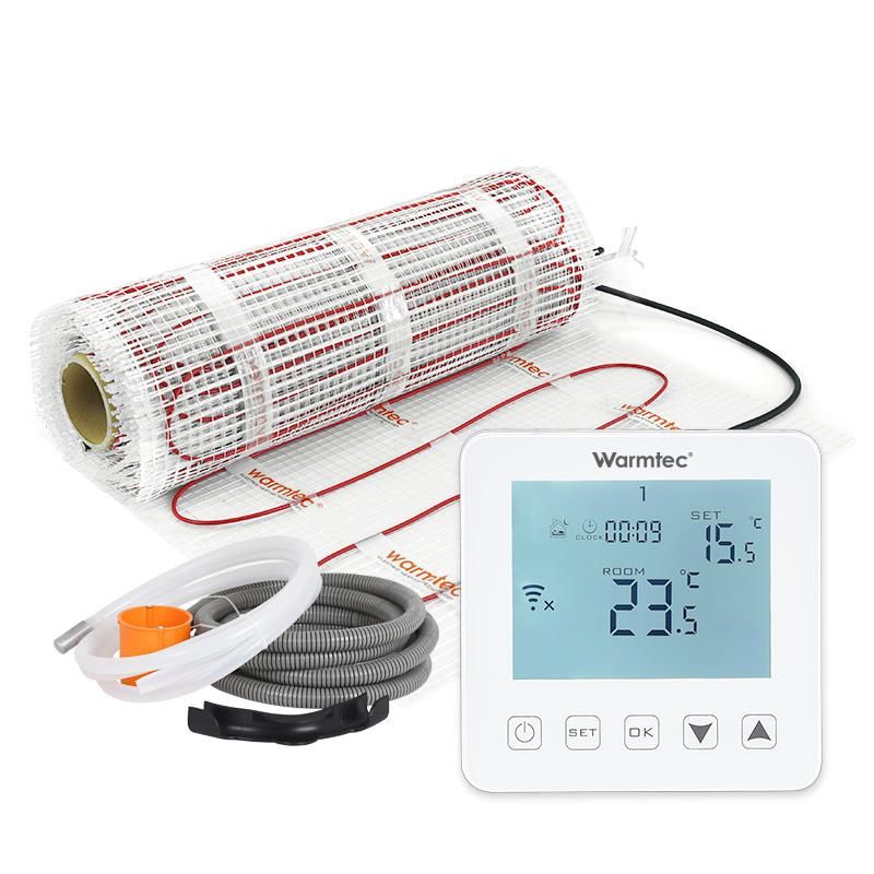 Mata grzewcza grzejna pod płytki Warmtec 5m² 170W/m² WiFi zestaw biały regulator DS2-50/PRT-01 1 szt.