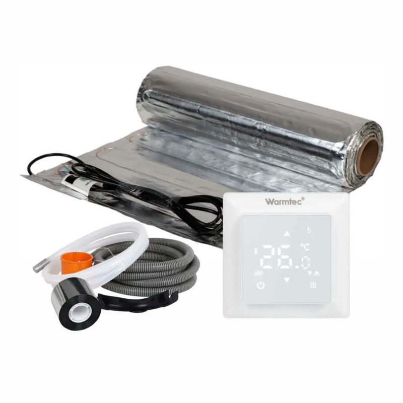 Mata grzewcza grzejna pod panele Warmtec 10m² 150W/m² Wi-Fi zestaw biały regulator AL-100/WRT31W-B 1 szt.