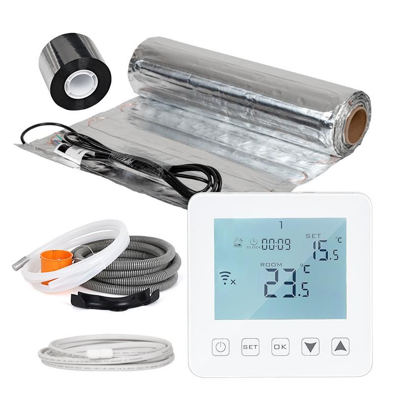 Mata grzewcza grzejna pod panele Warmtec 6m² 150W/m² WiFi zestaw biały regulator AL-60/PRT-01 1szt.