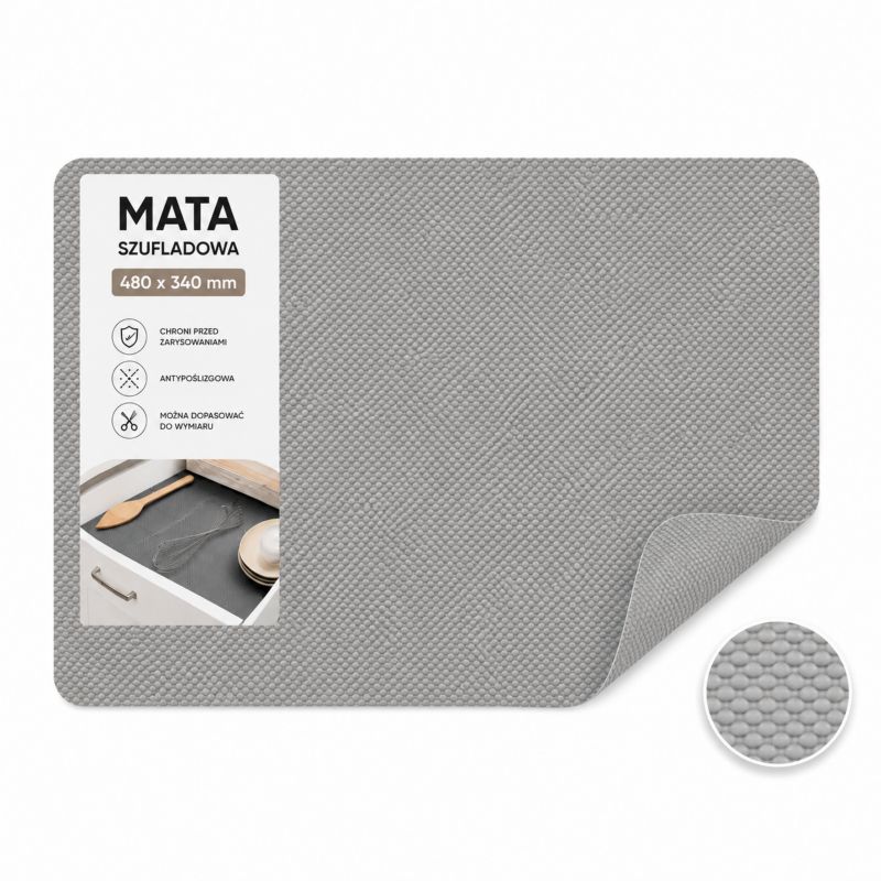 Mata ochronna Sortowniki24  jasnoszara 34 x 48 cm do szuflady pod sortownik 1 szt.