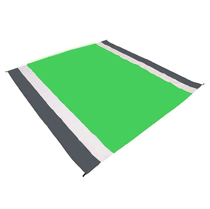 Mata plażowa Be-active.pl piknikowa wodoodporna zielono-szara 200x210 1szt
