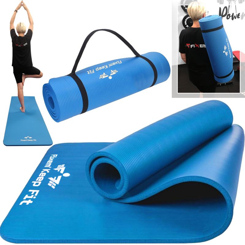 Mata treningowa gimnastyczna do ćwiczeń jogi fitness gruba 1,5cm 190x63cm Fixem 1szt