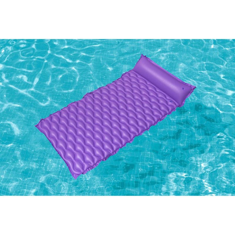 Materac dmuchany do pływania Bestway wodny plażowy zwijany 213x86 cm fioletowy 1szt.