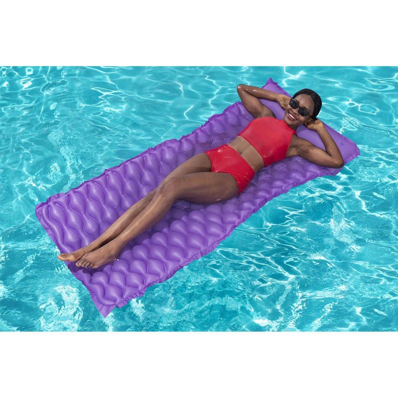 Materac dmuchany do pływania Bestway wodny plażowy zwijany 213x86 cm fioletowy 1szt.