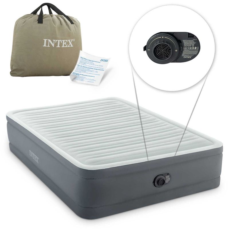 Materac dmuchany Intex 64906ND dwuoosobowy z wbudowaną pompką 203x152x46 cm 1szt.