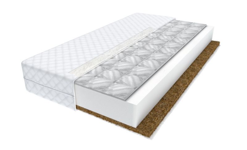 Materac FDM 80x180 BIANKA pianka wkład kokosowy i wkład z gryki 1 szt.