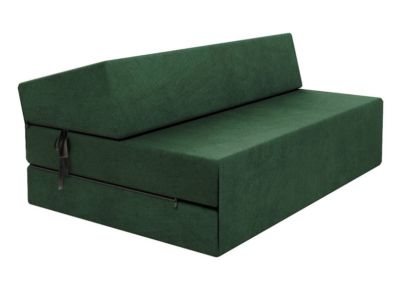 Materac fotel kanapa rozkładana SARA CIEMNO ZIELONA 120x200x14 cm pianka poliuretanowa 1 szt.