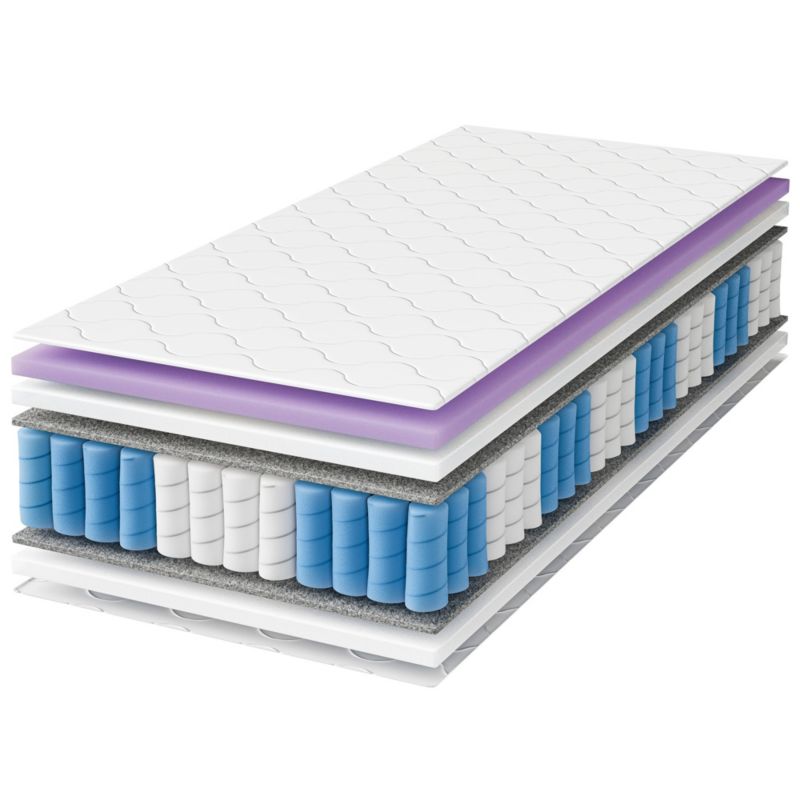 Materac hybrydowy ProHybrid 120x200 wysokość 22 cm ze sprężynami kieszeniowymi H2/H3 1 szt.