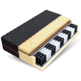 Materac kieszeniowy DARK 180X200 sprężyny kieszeniowe 9 stref, wkład kokosowy i profilowana pianka 1 szt.