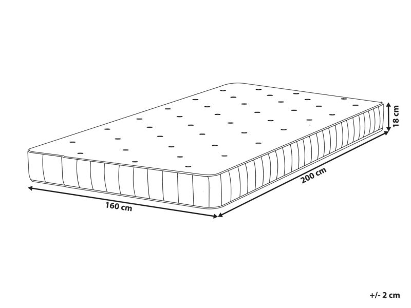 Materac kieszeniowy Duo Średnio twardy / Twardy 160 x 200 cm 1 szt.