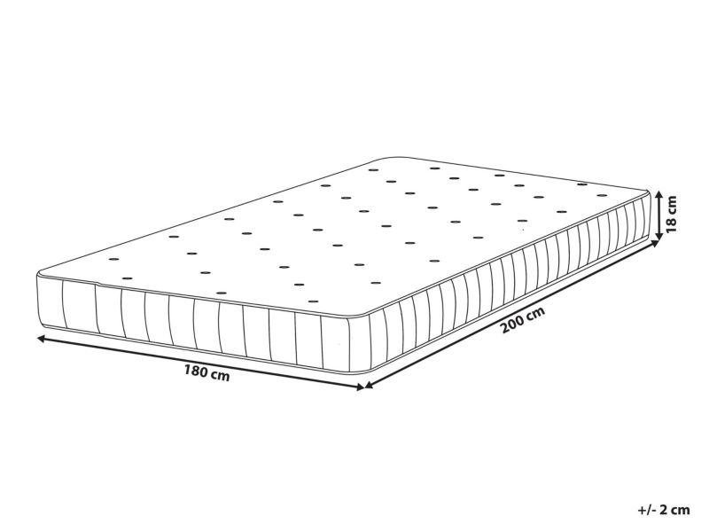 Materac kieszeniowy Duo Średnio twardy / Twardy 180 x 200 cm 1 szt.