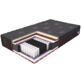 Materac kieszeniowy FDM BLACK 160x200 spręźyny kieszeniowe, lateks i wkład kokosowy 1 szt.