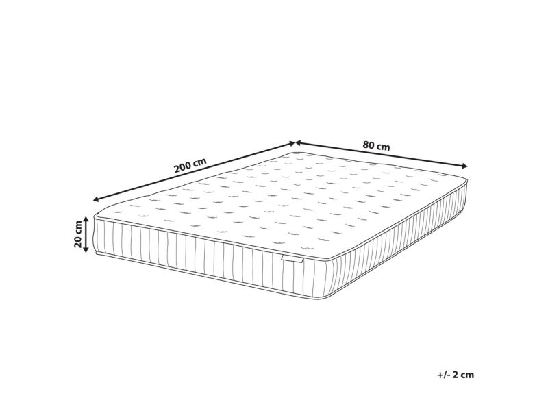 Materac kieszeniowy z lateksem Dream Średnio twardy 80 x 200 cm 1 szt.