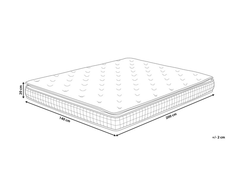 Materac memory foam Charm Średnio twardy 140 x 200 cm 1 szt.