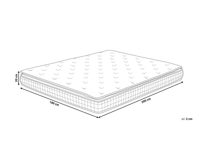 Materac memory foam Charm Średnio twardy 180 x 200 cm 1 szt.