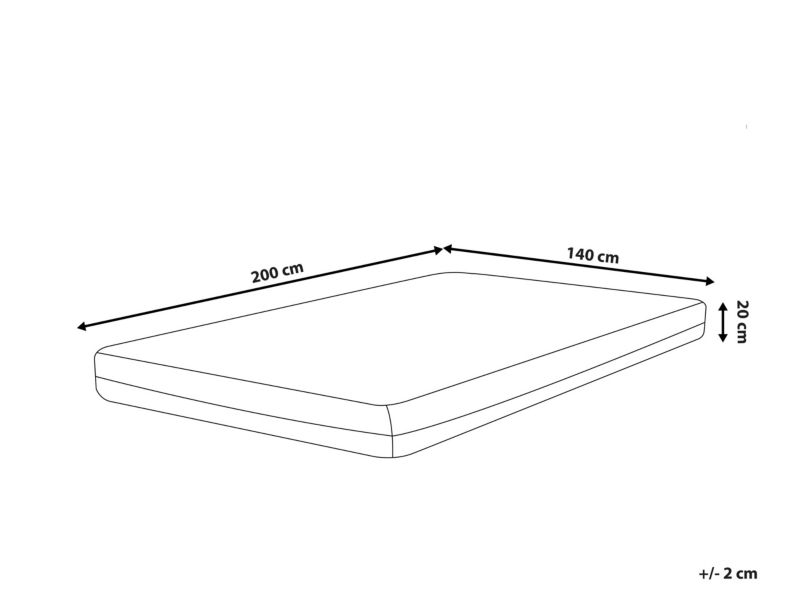 Materac memory foam Glee Twardy 140 x 200 cm 1 szt.